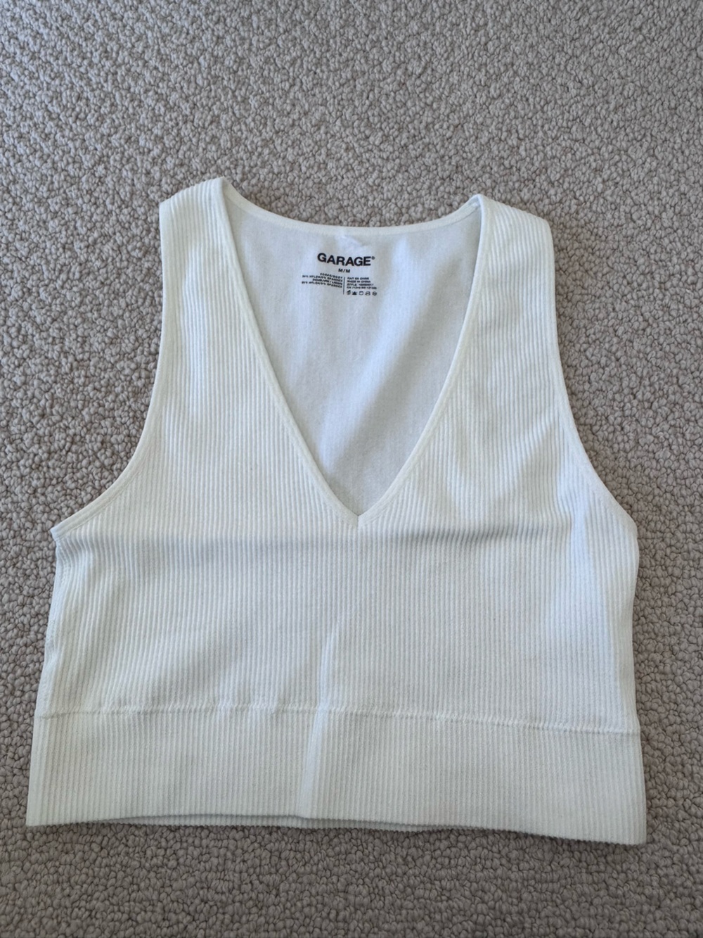 White Garage Tank Top